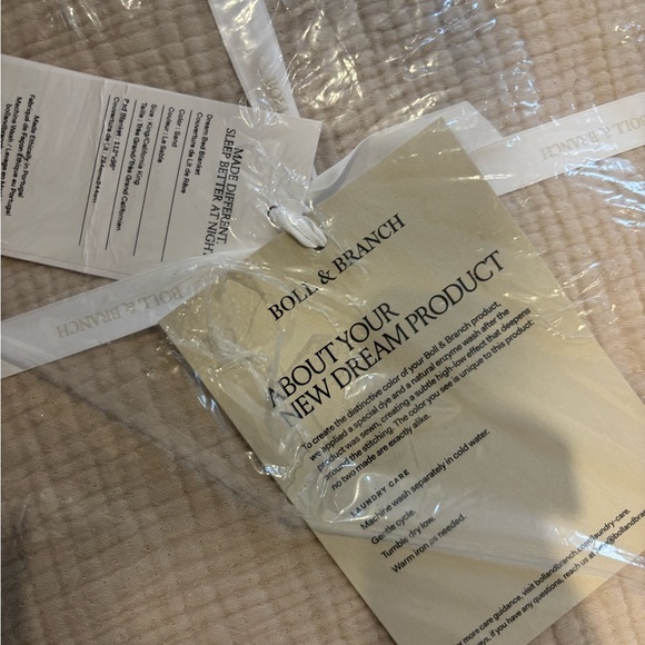 Boll & Branch Dream Bed Blanket  King/Cal King SandOrganic Cotton NWT - Picture 7 of 8
